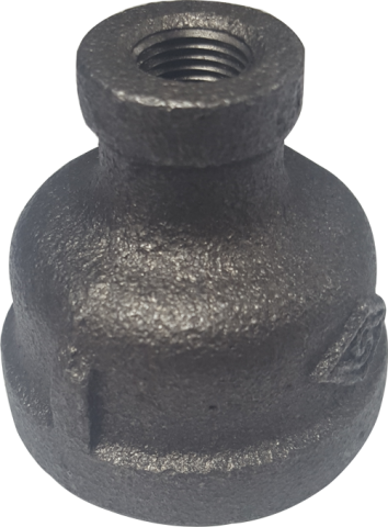 1-1/4" x 1/2" Black Coupling