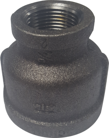 1" x 3/8" Black Coupling