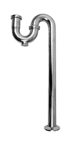 1-1/4"S-TRAP CP W/CO